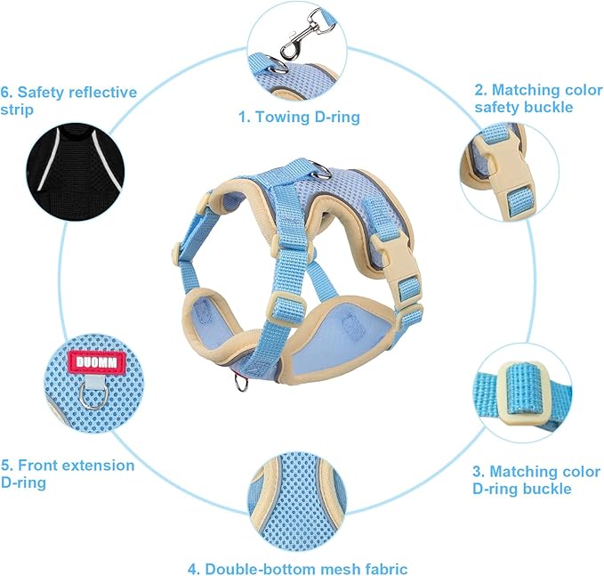 wanheart Cat Harness and Leash Set Escape-Proof Adjustable cat Leash and - Image 2