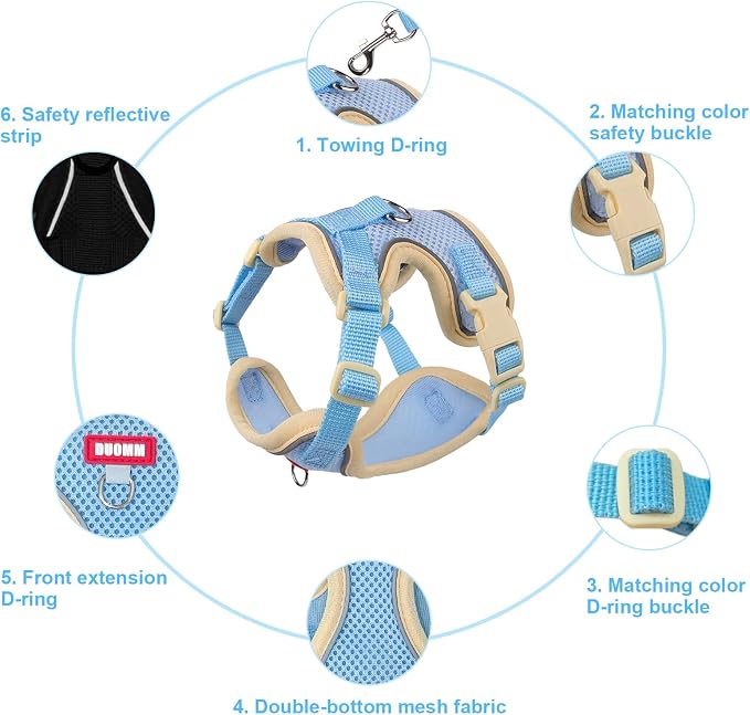 wanheart Cat Harness and Leash Set Escape-Proof Adjustable cat Leash and - Image 2