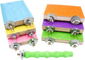 7 Pcs Bird Perch Stand Toy, Wood Parrot Stand Platform Colorful Sand Paw by Bac-kitchen