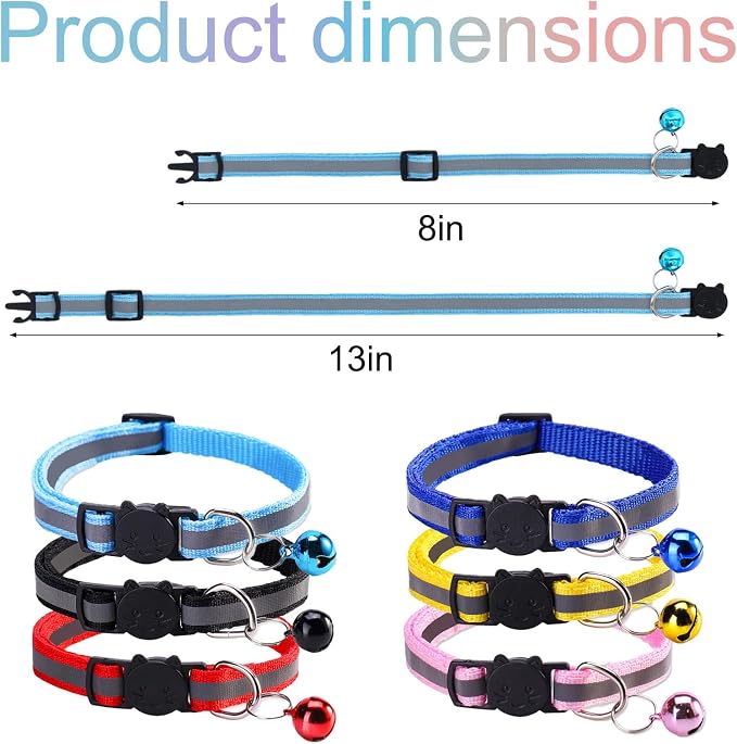 12 Pcs Reflective Breakaway Cat Collars - Image 2