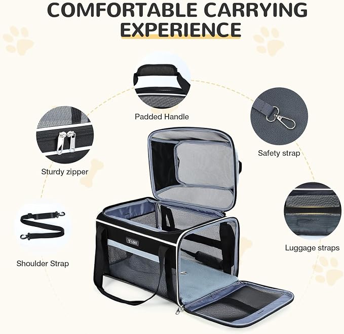 Lekereise Top-Expandable Pet Carrier 17x11x9.5 Inch Alaska Hawaiian Airline - Image 6