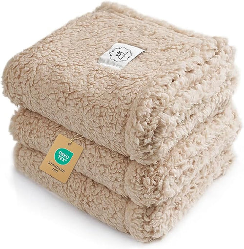 1 Pack 3 Calming Blankets Fluffy Premium Fleece Pet Blanket Soft Sherpa Throw by luciphia