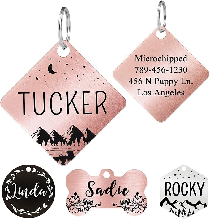 Ultra Joys Stainless Steel Pet ID Dog Name Tag by UltraJoys