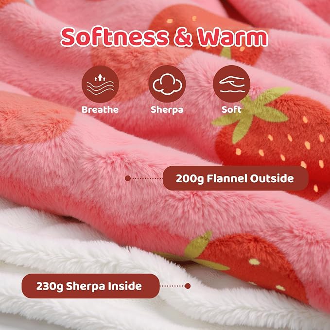 Mewaii Wearable Blanket Hoodie for Adults, Warm Sherpa & Soft Flannel Long - Image 6