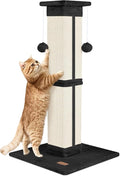Cat Scratching Post 33 inch for Indoor Cats, High Cat Scratch Post Black by Unknown