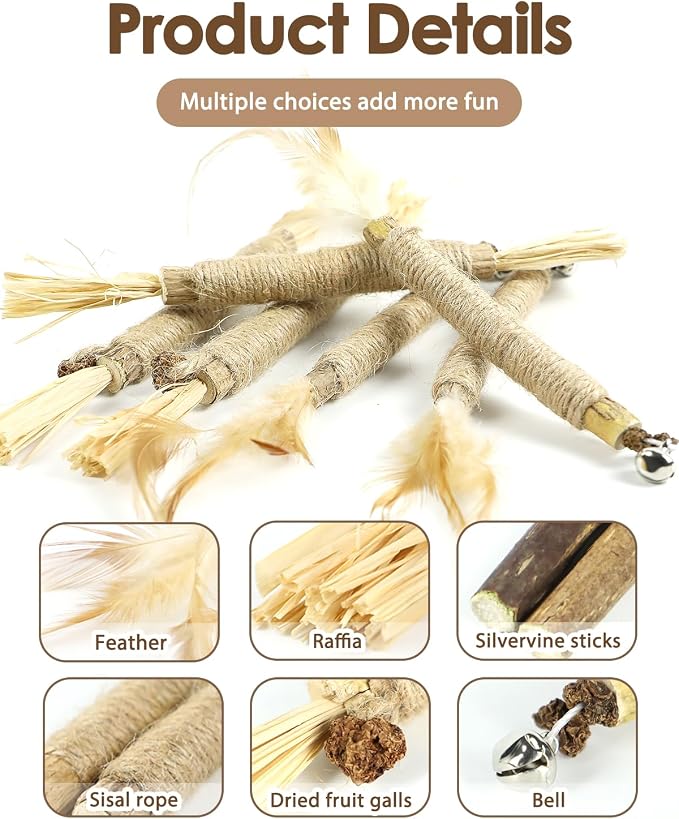 Tocirelo Catnip Toys Silvervine Sticks - Image 5