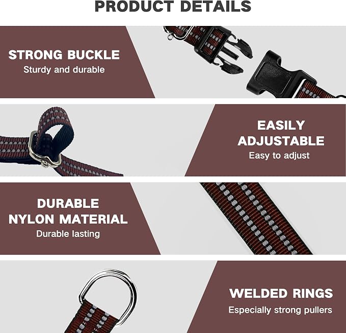 Hikiko Martingale Dog Collars Reflective Nylon Dog Collar - Image 3