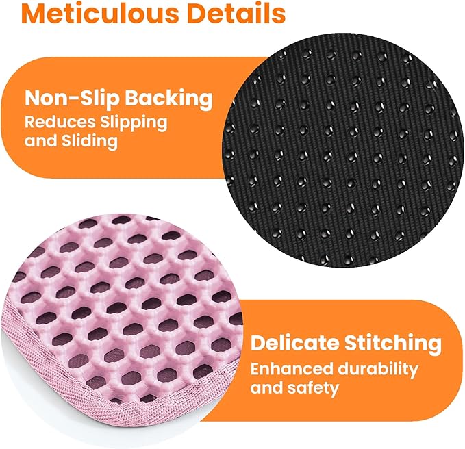 Extra Large Cat Litter Mat, 30x22 Inches Honeycomb Double Layer Cat Litter - Image 8