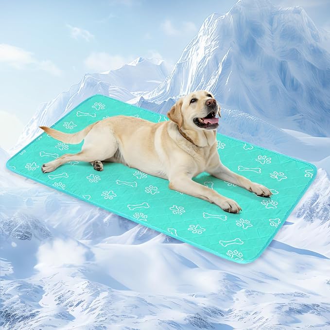 BEAUTYZOO Upgraded Dog Self Cooling Mat Ice Silk Chill Pads by BEAUTYZOO
