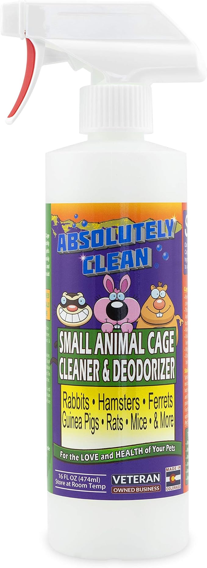 Amazing Small Animal Cage Cleaner, Just Spray/Wipe, Easily Removes Messes & by AbsolutelyClean