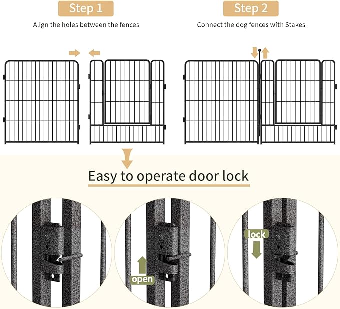 Dog Playpen, 32/40/45 Inch Height in Heavy Duty, Folding Indoor Outdoor - Image 6