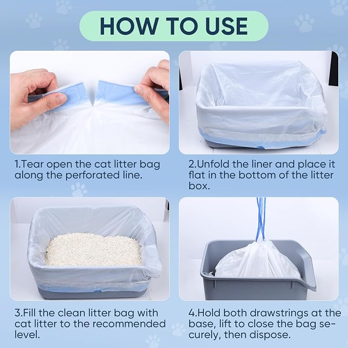 60 Count Cat Litter Box Liners Compatible - Image 6