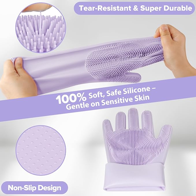 6PCS Pet Grooming Kit for Dogs, Cats and Horses | Dog Washing Gloves | Dog Bath - Image 4