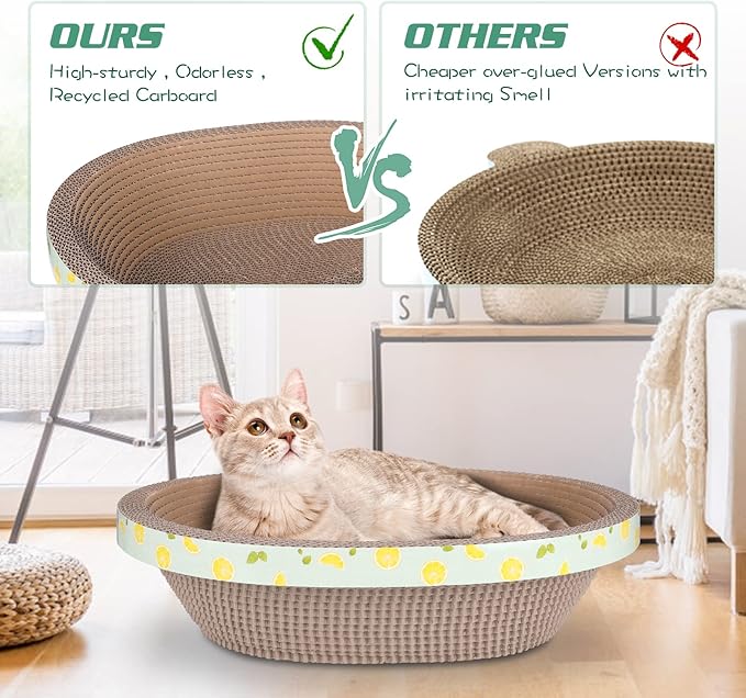 Oval Cat Cardboard Scratcher - Image 4