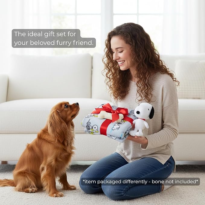 Peanuts Snoopy Pet Throw & Pet Pillow Set - 40in x 50in Super Soft Cozy Throw - Image 7
