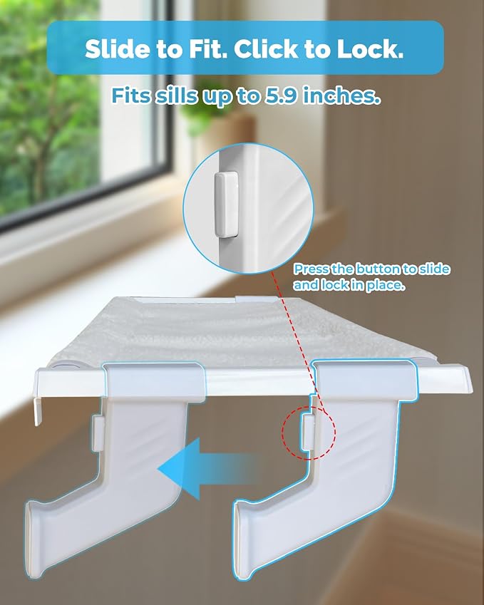 Heavy-Duty Cat Window Perch 2-Pack – All-Metal Frame Supports up to 120 lbs - Image 5