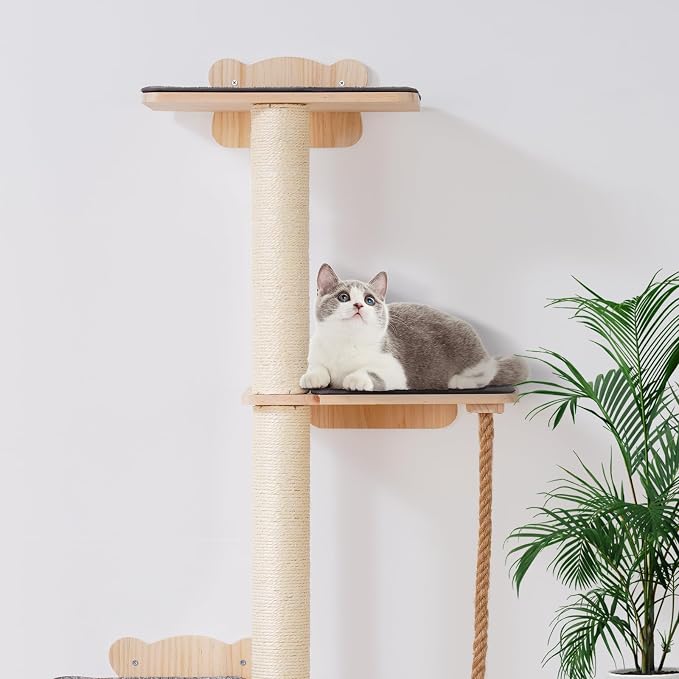 VEVOR 4 Tiers Tall Cat Wall Furniture Set - Image 9