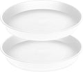 2 Pack of 10 inch Plant Saucer Gray, Heavy Duty Plastic Plant Saucer 10 inch by Bleuhome