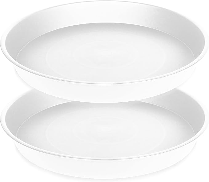 2 Pack of 20 21 inch Plant Saucer Round, Deep Plant Saucers by Bleuhome