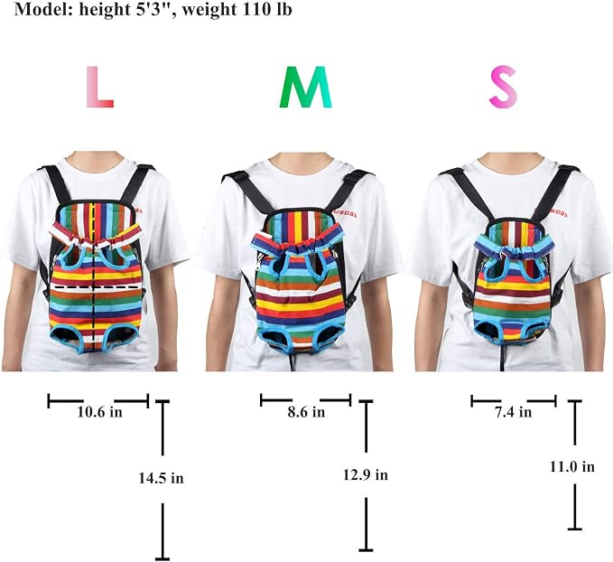 Dog Carrier Legs Out Front Pet Carrier Backpack Adjustable Puppy Cat Small Bag - Image 5
