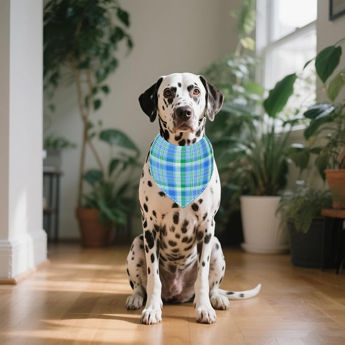 30 Pack Large Plaid Dog Bandanas Stitch Dog Bandana Bulk Reversible Print One - Image 6