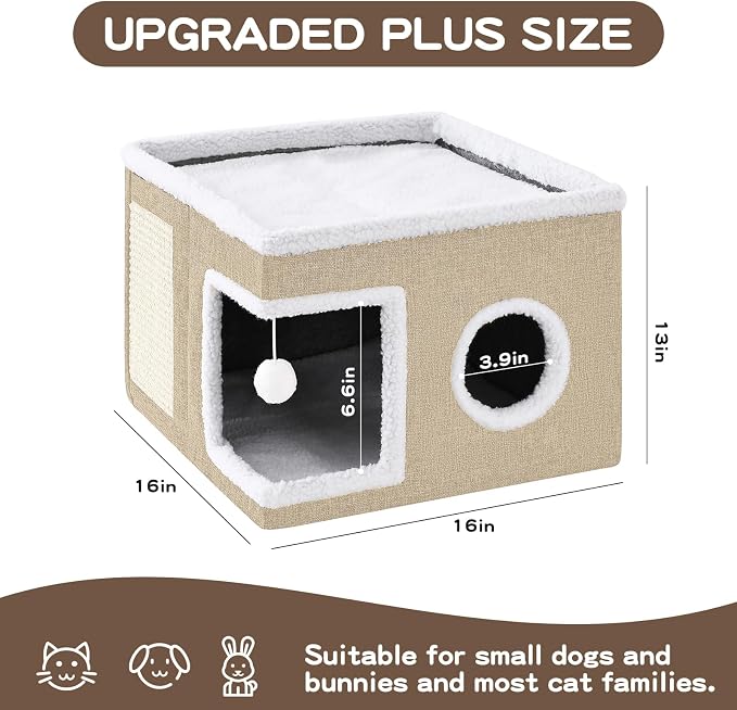 Cat Beds for Indoor Cats Houses, Large Cat Cave - Image 4