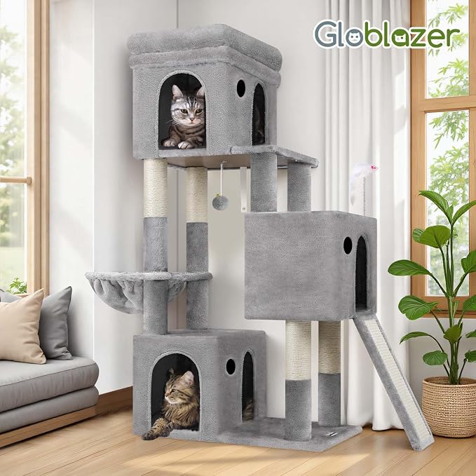 Globlazer Cat Tower for Multiple Indoor Cats, 52 inch Heavy Duty Cat Tree - Image 7