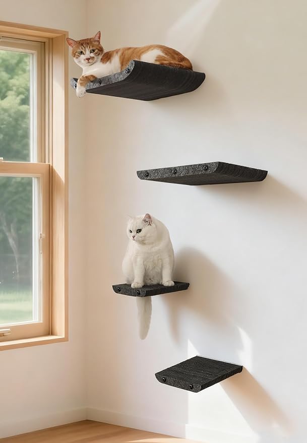 Wall Mounted Cat Shelves and Perches, Scratcher Cat Beds & Furniture by HAPYKITYS