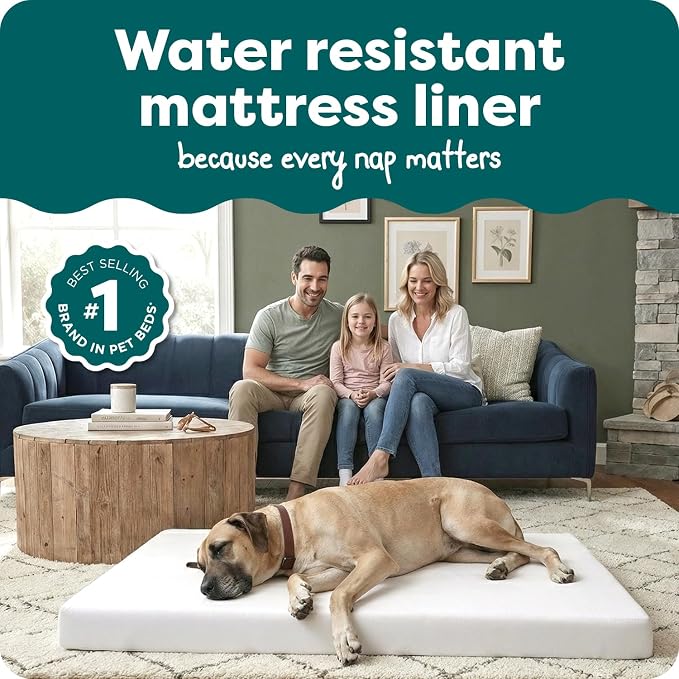 Furhaven Dog Bed Liner Water-Resistant Foam Mattress Protector Cover - Image 2
