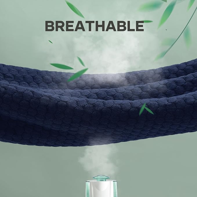 OhGeni 100% Waterproof Mattress Protector, Twin-Navy Blue Size Mattress Pad - Image 5