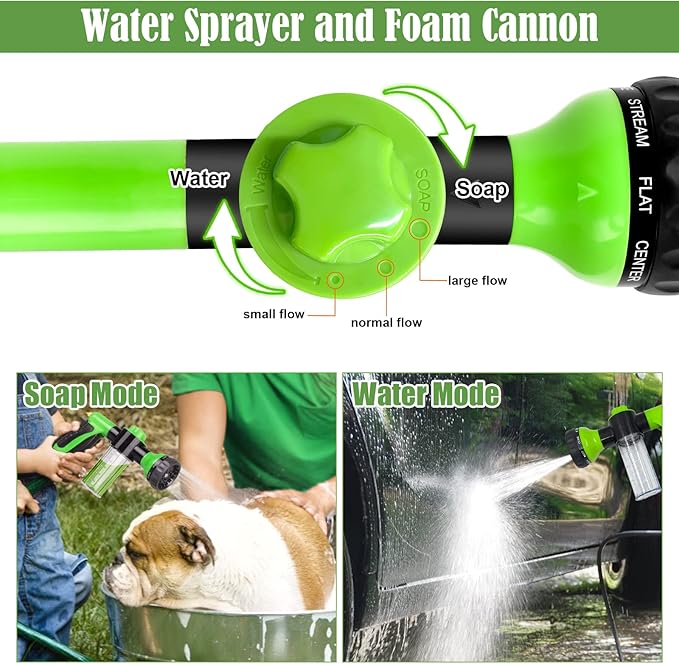 Dog Wash Sprayer Outdoor, 8-in-1 Dog Sprayer Hose Attachment - Image 3