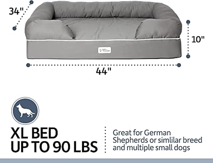 PetFusion Ultimate Dog Bed, Orthopedic Memory Foam, Medium Firmness Pillow - Image 3