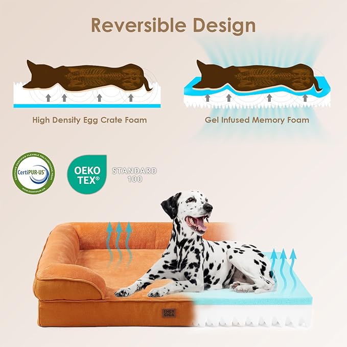 EHEYCIGA Orthopedic Dog Beds for Extra Large Dogs, Waterproof Memory Foam XXL - Image 4