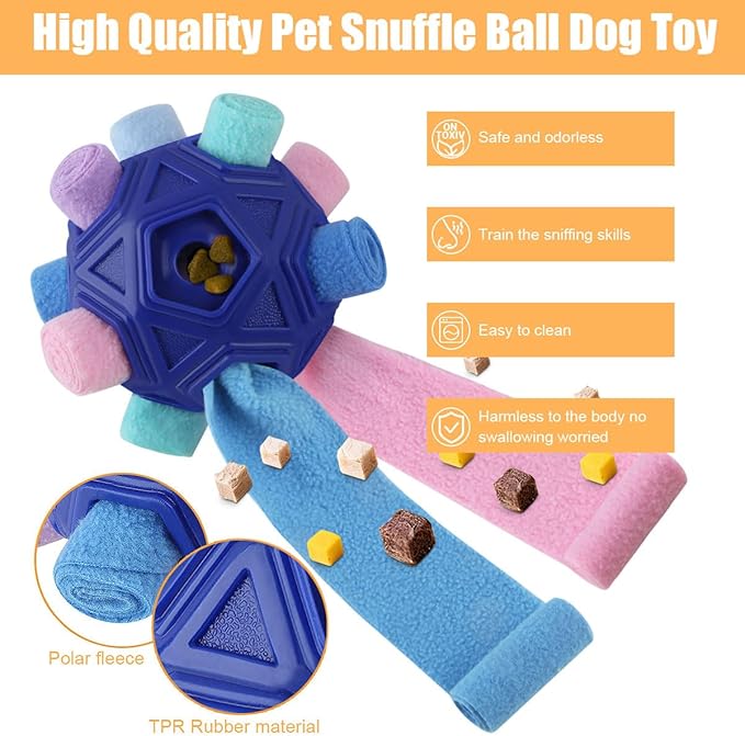 Dog Snuffle Ball-Interactive Puzzle Dog Toys Encourage Natural Foraging Skills - Image 2