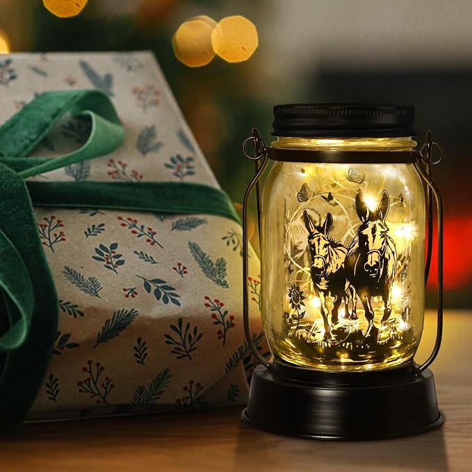 kyoryuger Donkey Gifts for Women/Men Donkey Solar Lanterns Mom Birthday Burro - Image 6