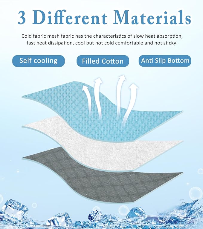 SOMOYA Dogs Cooling Mat Pet Cool Pads Blanket Sleeping Kennel Mat, Washable Ice - Image 11
