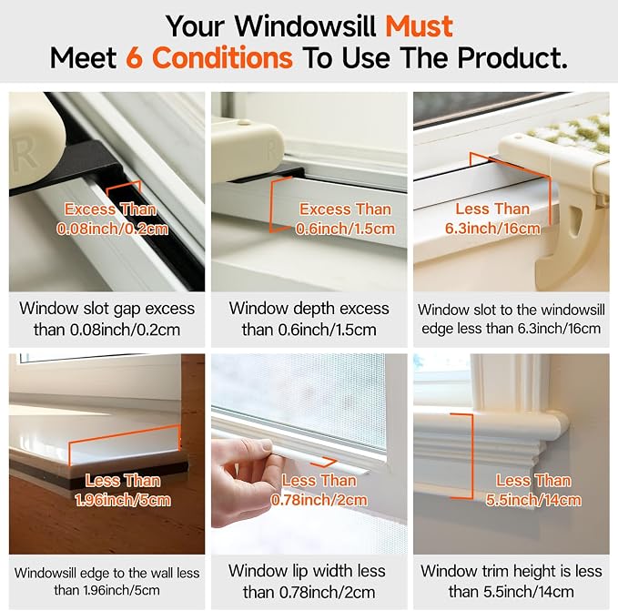 MEWOOFUN Window Sill Perch for Indoor Cats, One-Step Sliding Clamping Slot - Image 8