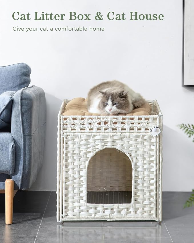 Cat Litter Box Enclosure Furniture, Hidden Litter Box - Image 2