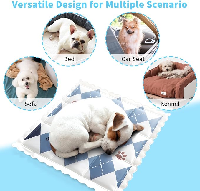 Dog Cooling Mat 13.7” x 13.7” Pet Summer Self-Cooling Pad - Image 7