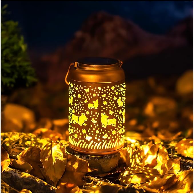 Corgi Dog Solar Lanterns Outdoor Hanging Waterproof Solar Lights Dog Gifts - Image 9