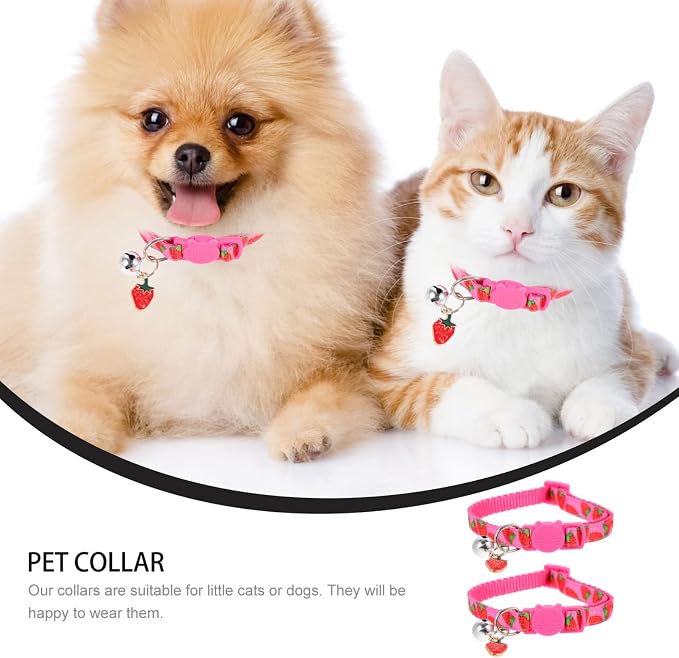 Mipcase Strawberry Printing Cat Collar - Image 2