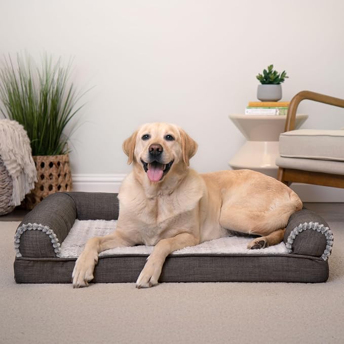 Furhaven Orthopedic Dog Bed for Large/Medium Dogs w/ Removable Bolsters & - Image 11