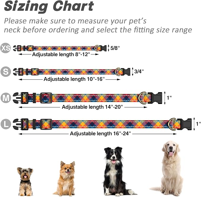 Reflective Dog Collar for Extra Small Dogs, Cute Boho Adjustable Heavy-Duty - Image 7