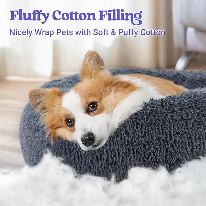 rabbitgoo Calming Dog Bed for Small Medium, 30 inches Pet Bed Machine Washable - Image 3