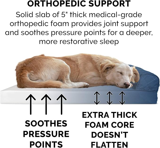 Furhaven Orthopedic Dog Bed for Large Dogs w/ Removable Bolsters & Washable - Image 5