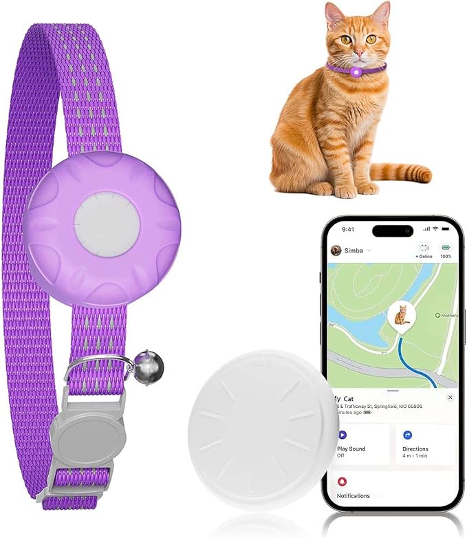 Cat GPS Tracker, Smart Cat GPS Tracker Compatible by ZFSJTAG