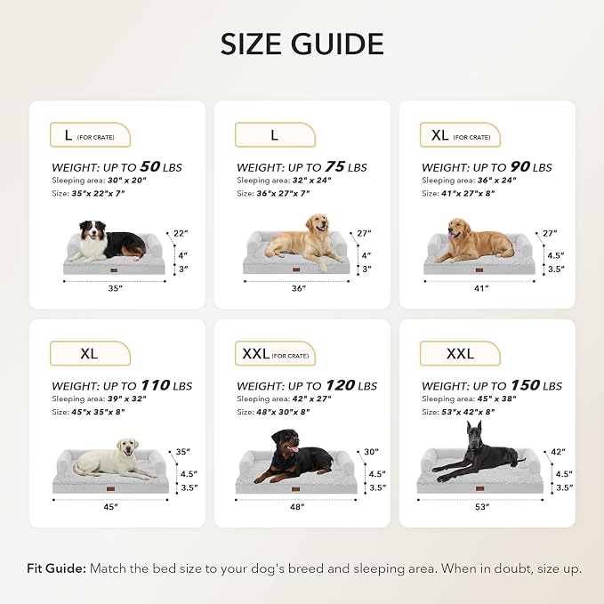 Orthopedic Dog Beds for Large Sized Dogs, Waterproof Egg Crate Foam Medium Dog - Image 5