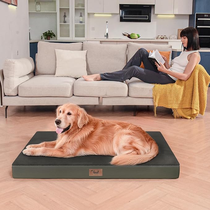 Plush Orthopedic Dog Bed for Medium Dogs & Puppies, Waterproof Dog Beds 29x18 - Image 6