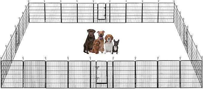 BestPet | Dog Playpen | 40 Inch, 32 Panels | Heavy Duty Metal Pet Exercise Pen by BestPet