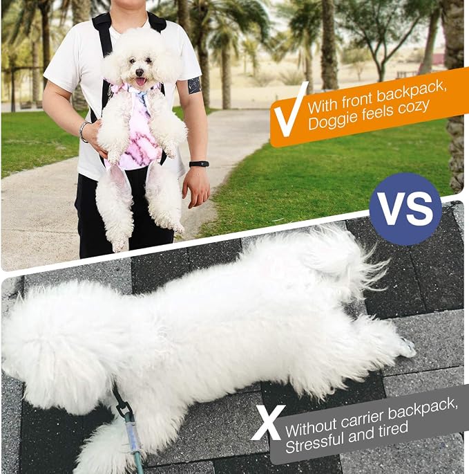 Pawaboo Adjustable Dog Carrier Purses, Pet Front Cat Travel Bag Dog Carrier - Image 6
